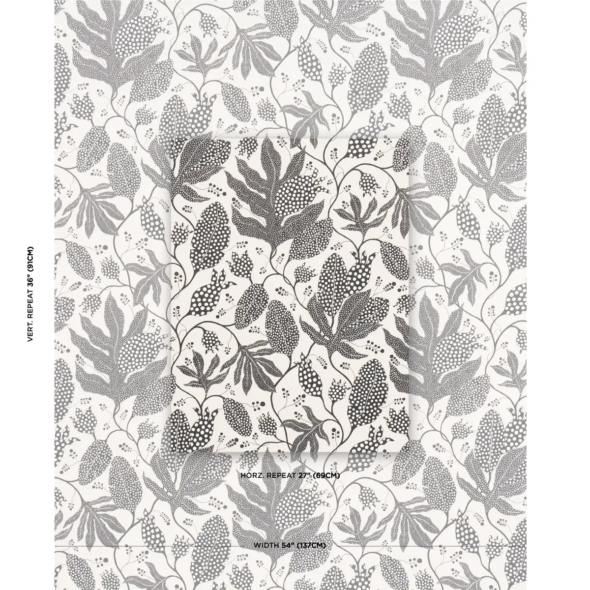 POLKA DOT JUNGLE_ BLACK & CREAM