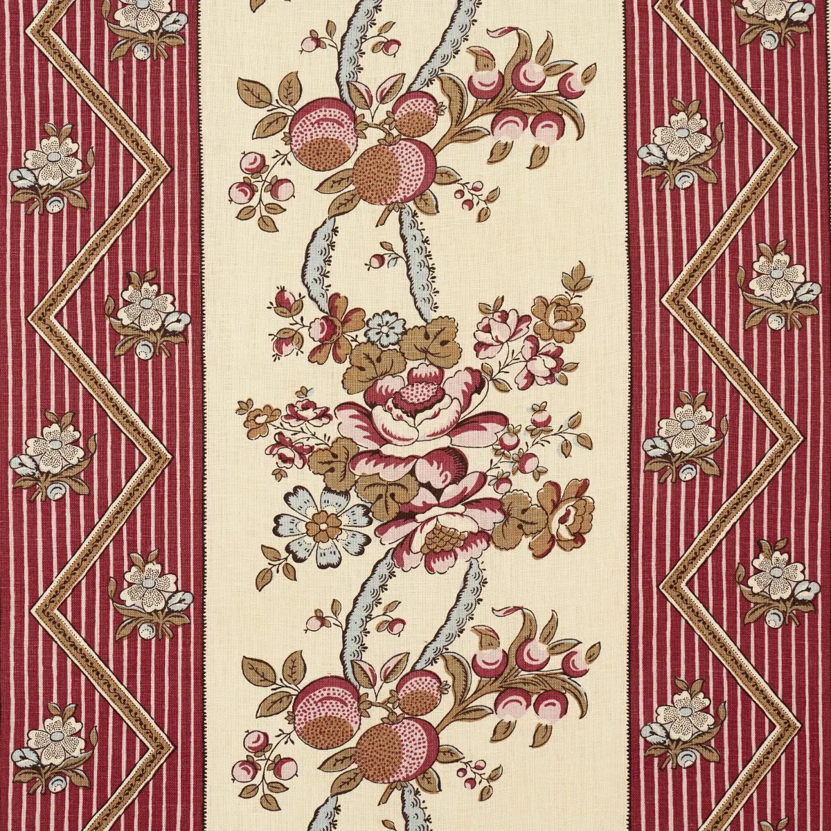 SYLVAIN FLORAL STRIPE_ ROUGE