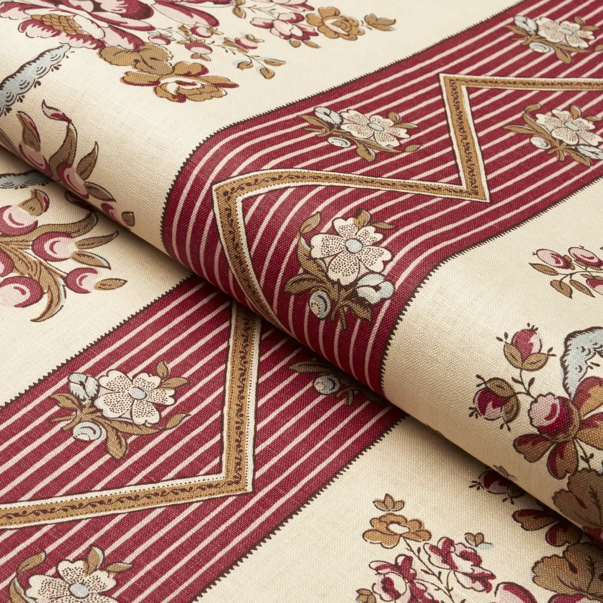 SYLVAIN FLORAL STRIPE_ ROUGE
