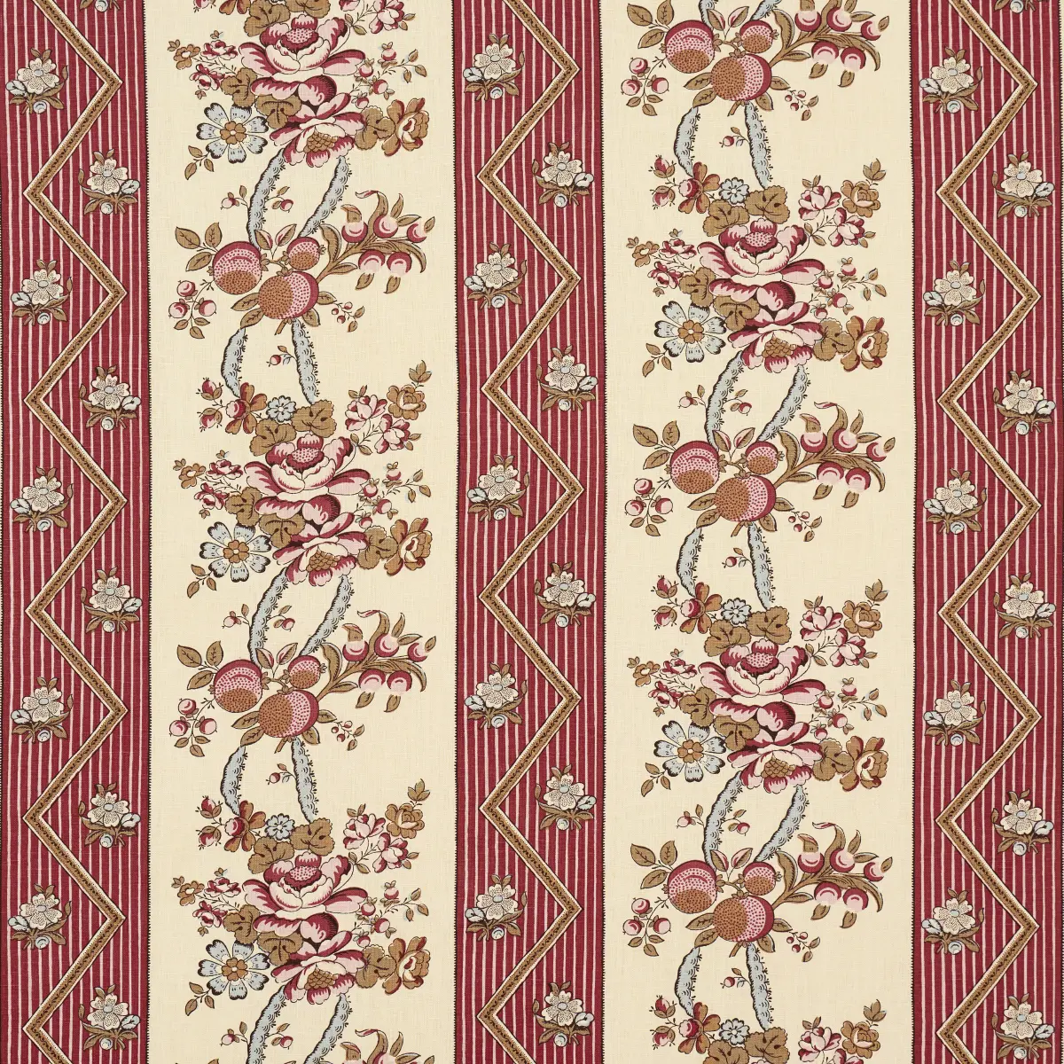SYLVAIN FLORAL STRIPE_ ROUGE
