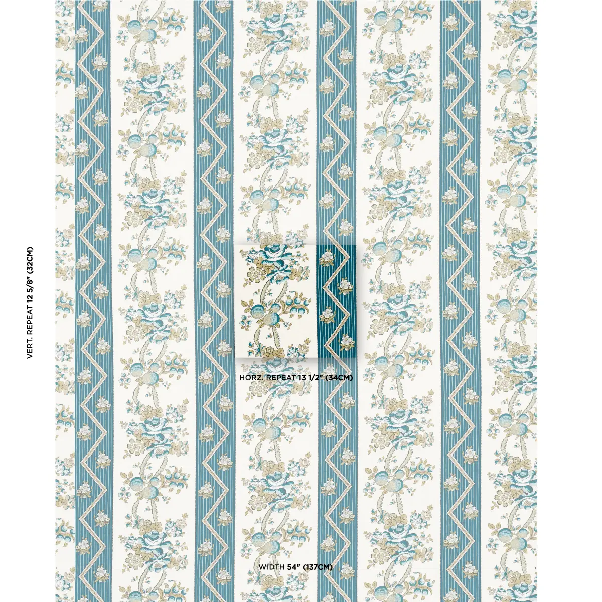 SYLVAIN FLORAL STRIPE_ TEAL