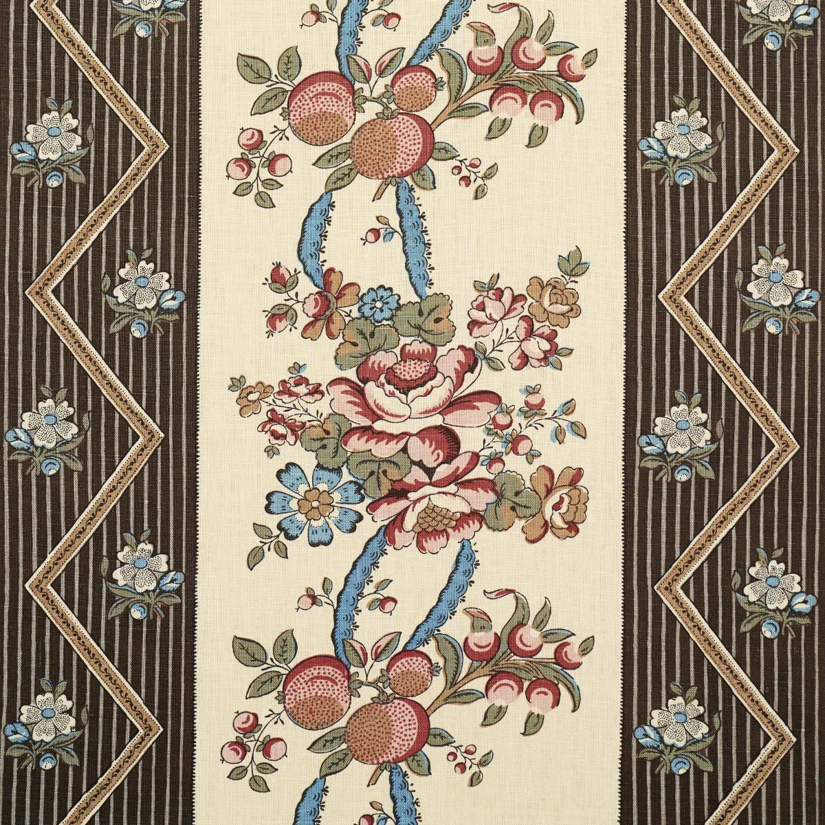 SYLVAIN FLORAL STRIPE_ NOIR