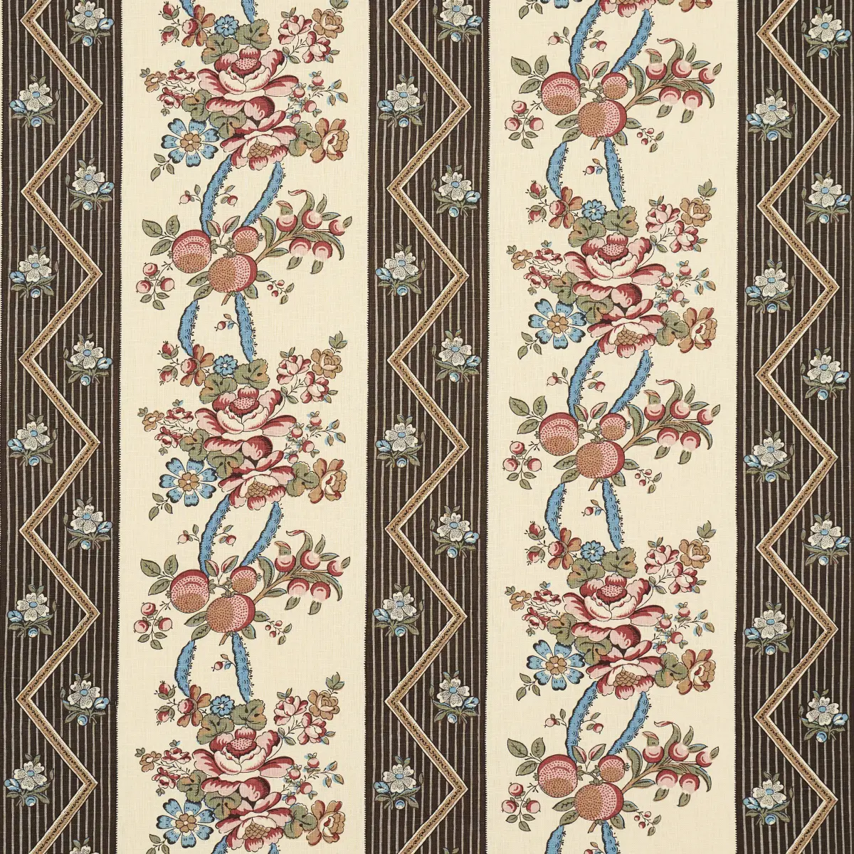 SYLVAIN FLORAL STRIPE_ NOIR