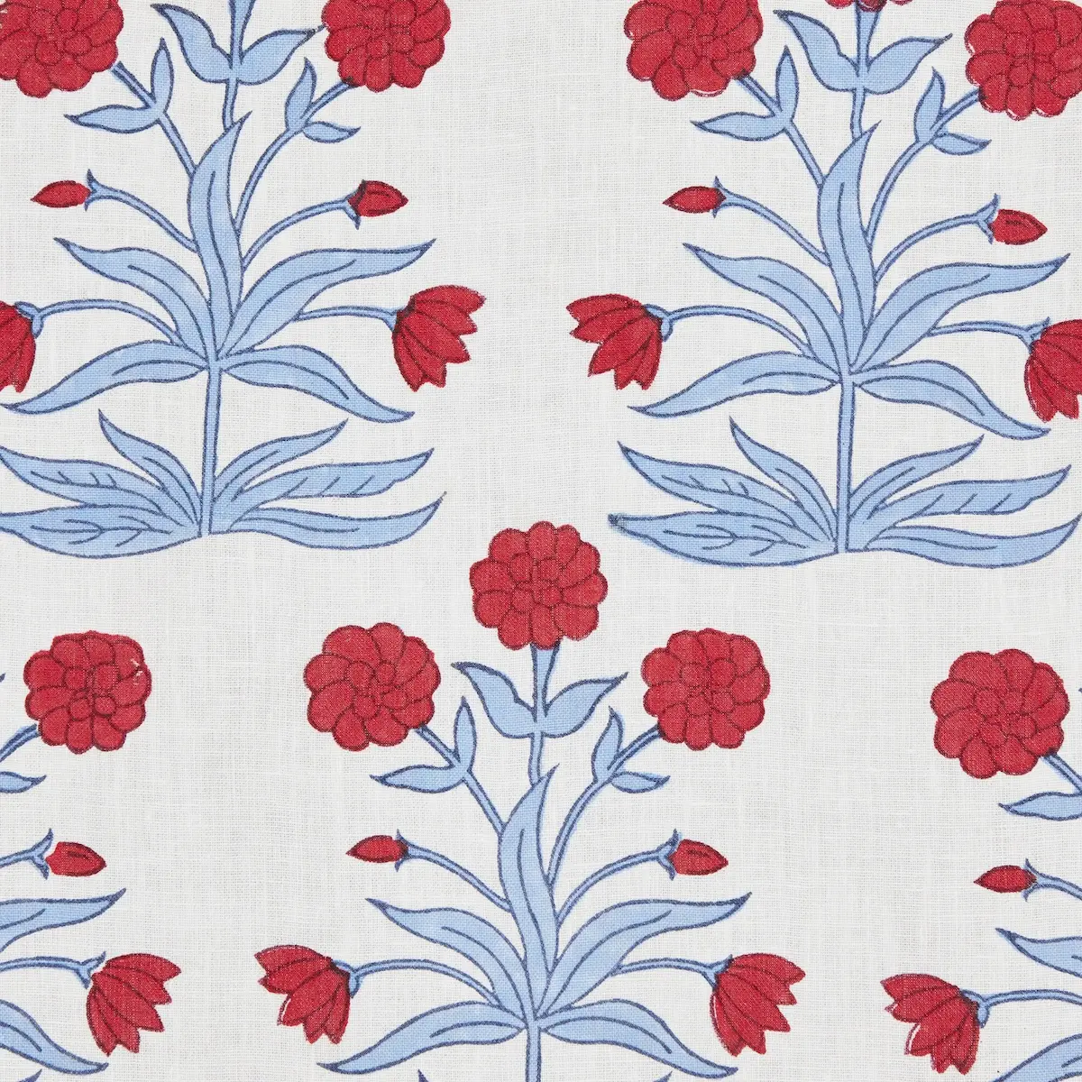 Mughal Hand Block Print_ CRIMSON SKY