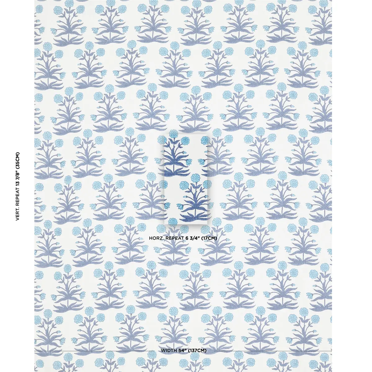 Mughal Hand Block Print_ SKY INDIGO