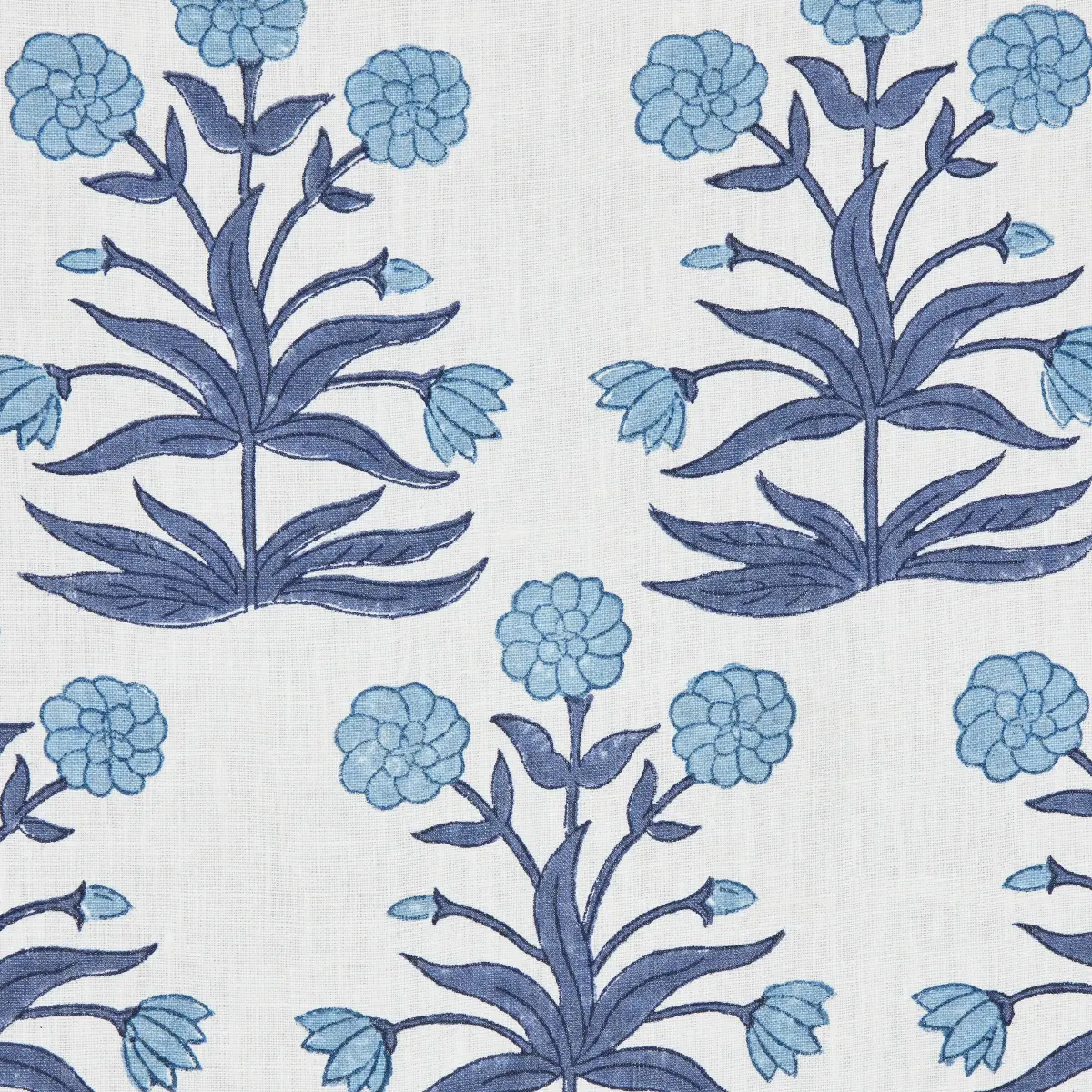 Mughal Hand Block Print_ SKY INDIGO