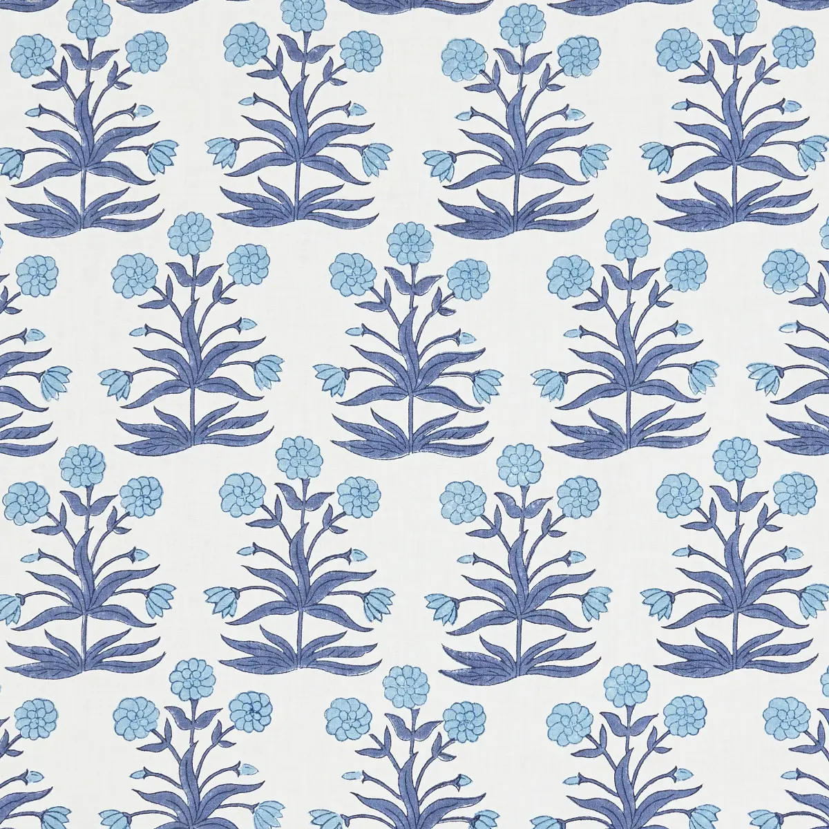 Mughal Hand Block Print_ SKY INDIGO