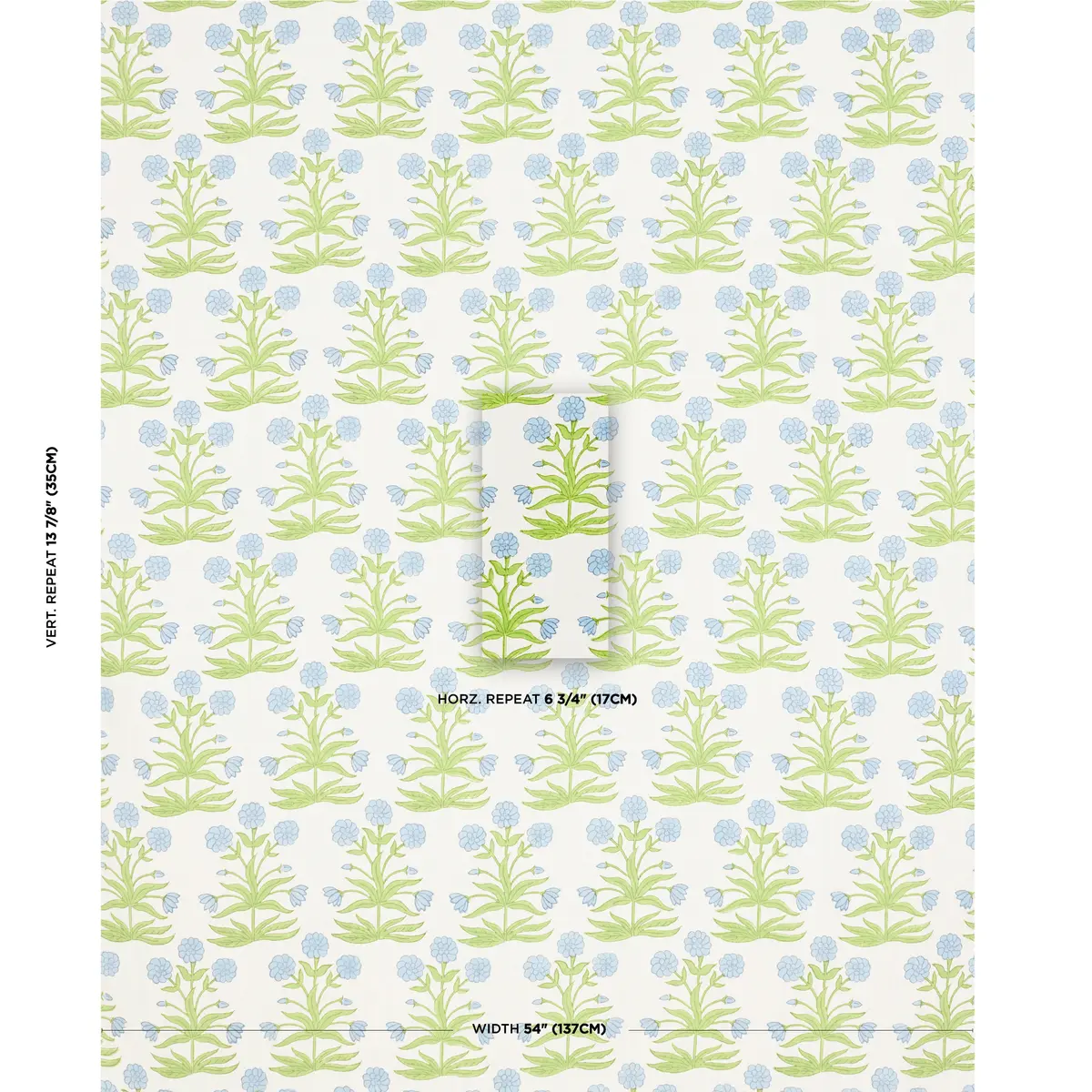 Mughal Hand Block Print_ SKY PISTACHIO