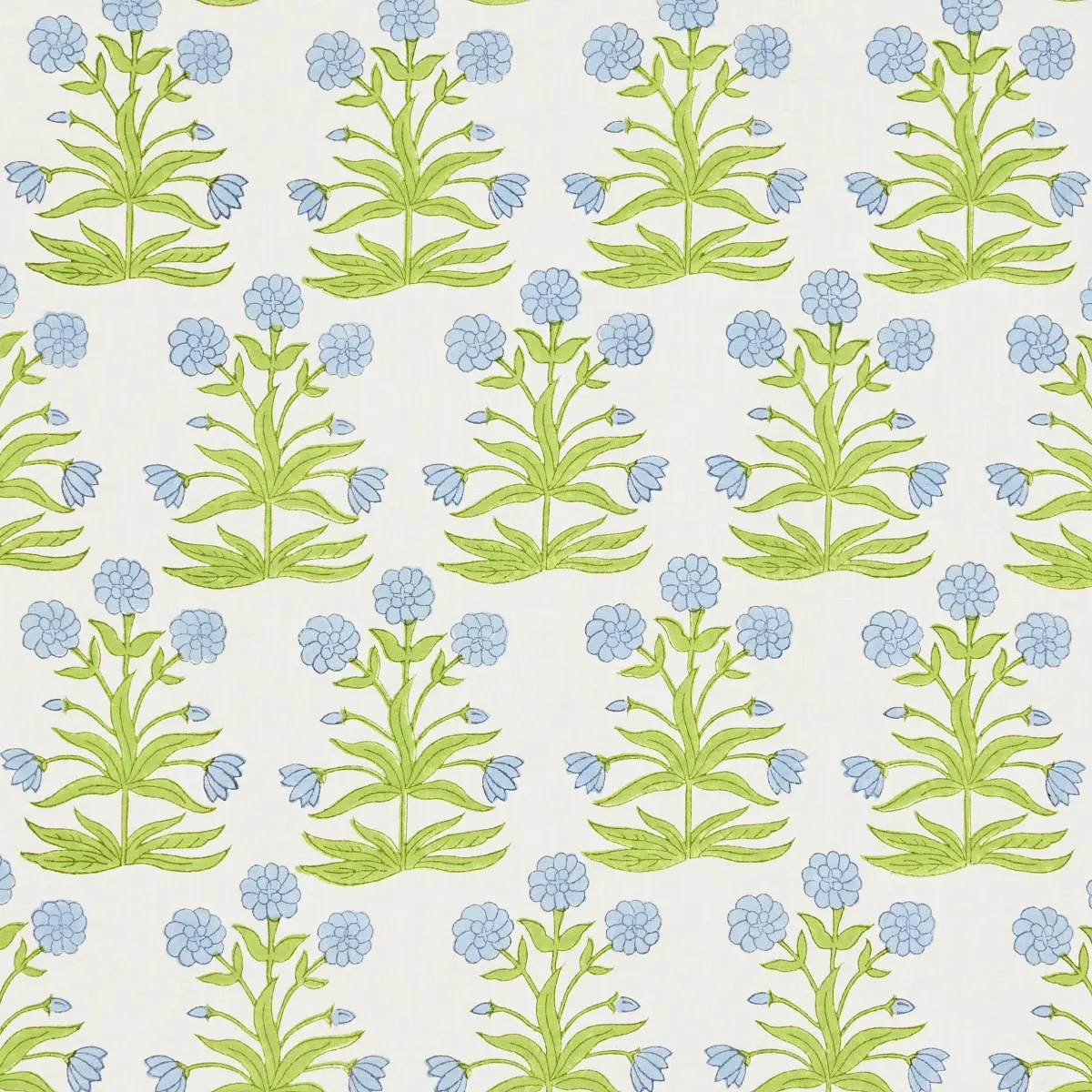Mughal Hand Block Print_ SKY PISTACHIO