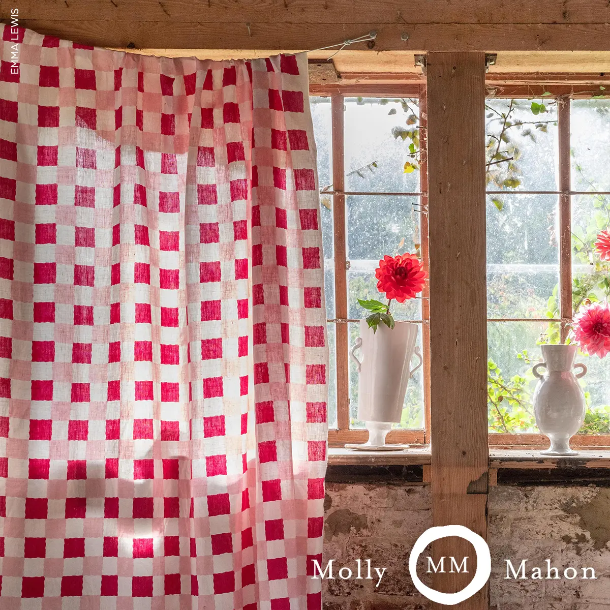 Chequer Hand Block Print_ PINKS