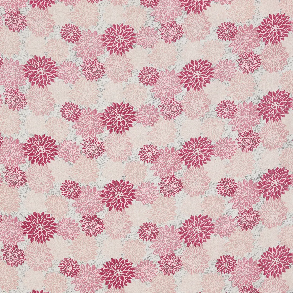 Dahlia Hand Block Print_ HOT PINK