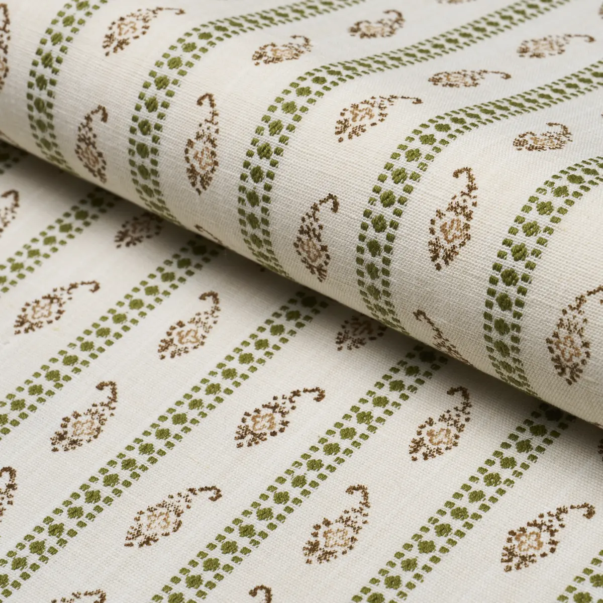 EDDIE WOVEN HAND BLOCK PRINT_ GREEN