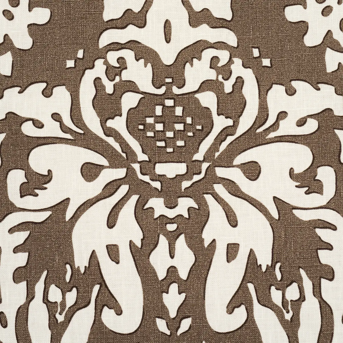 SUFFOLK DAMASK_ BROWN