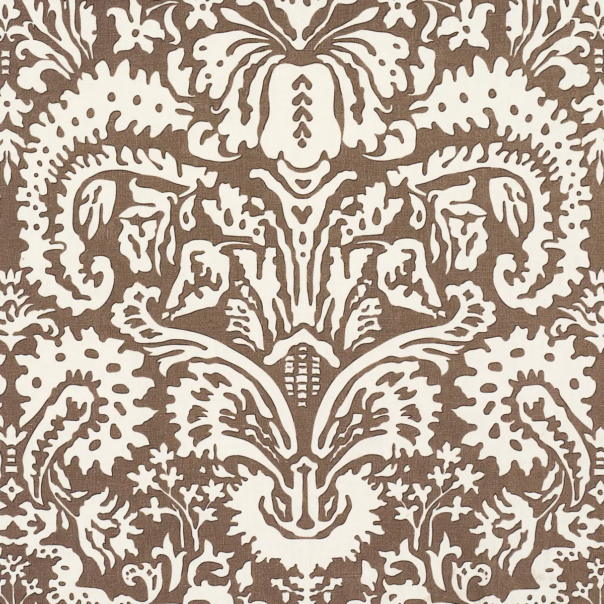 SUFFOLK DAMASK_ BROWN