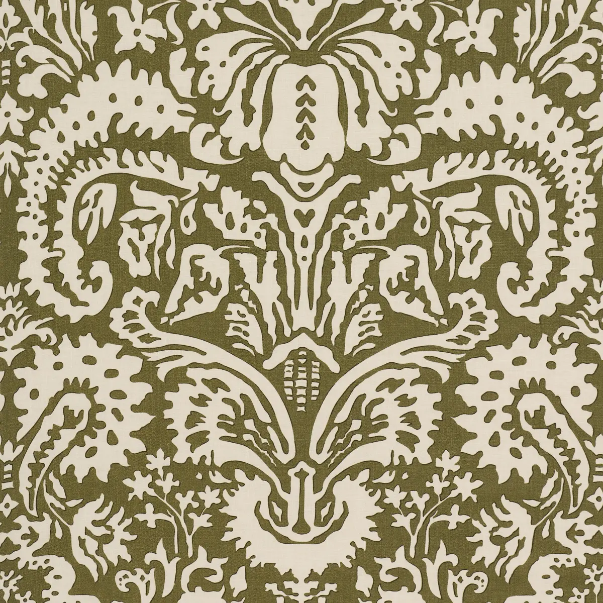 SUFFOLK DAMASK_ OLIVE