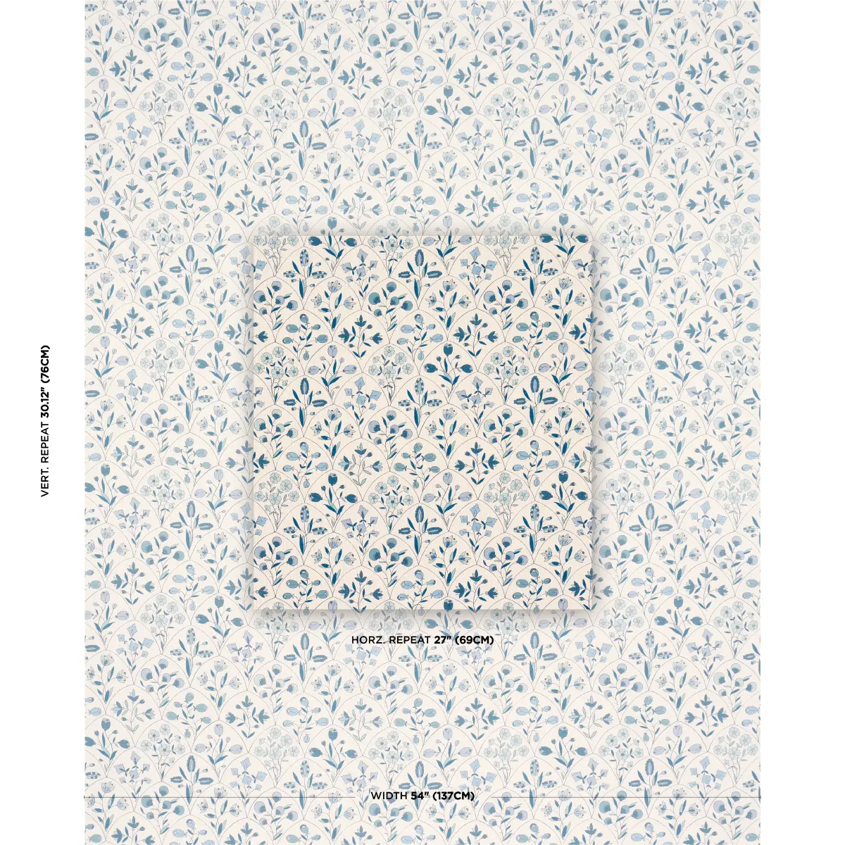 FRANCES FLORAL INDOOR/OUTDOOR_ BLUES