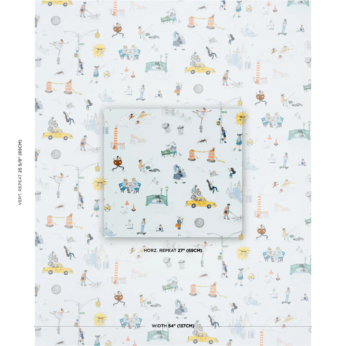 JOANA AVILLEZ'S STREET SCENES_ MULTICOLOR ON SKY BLUE
