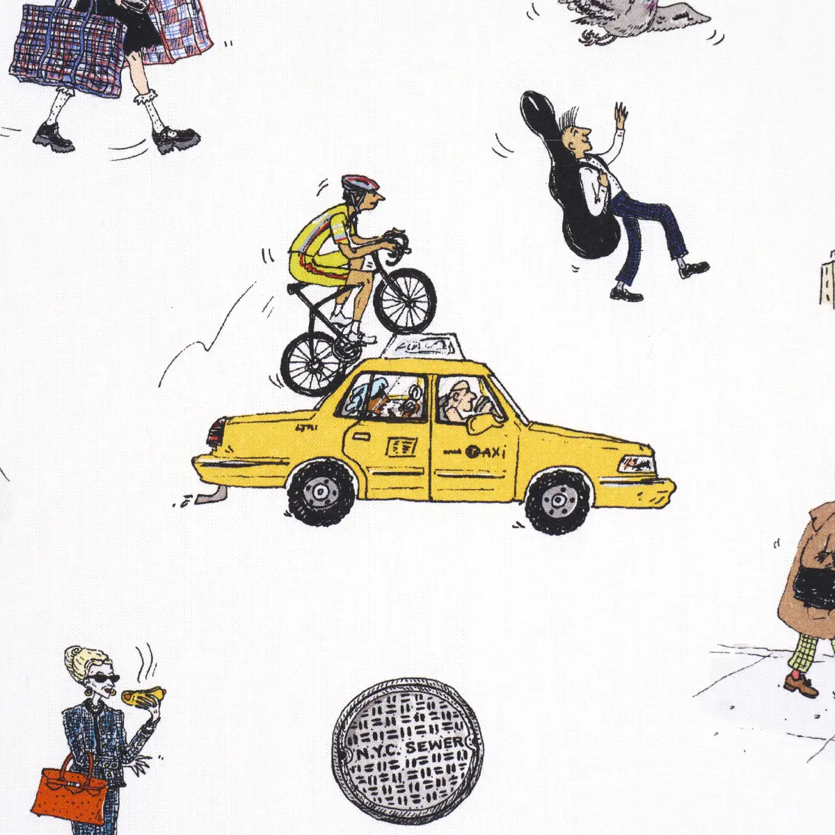 JOANA AVILLEZ'S STREET SCENES_ MULTICOLOR ON WHITE