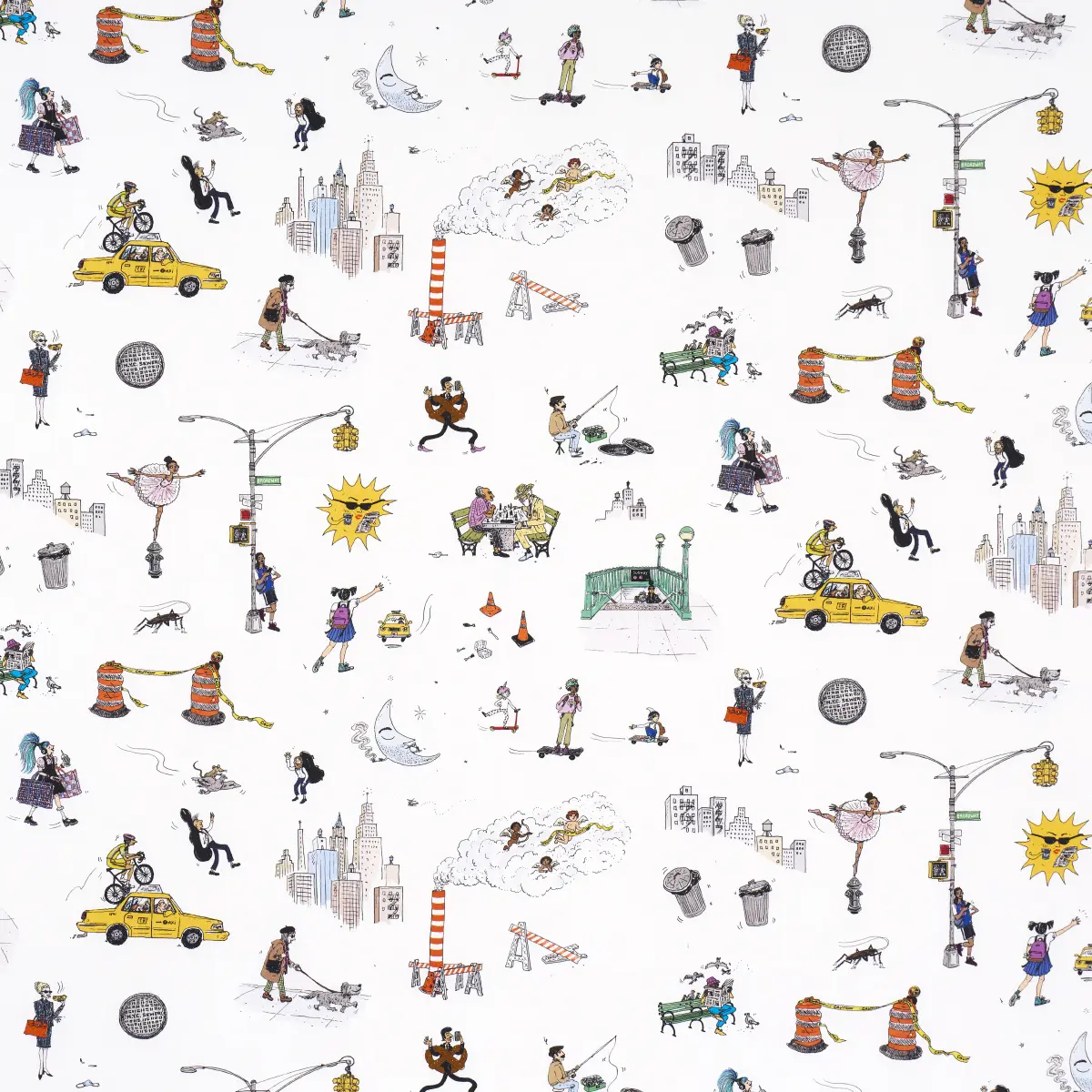 JOANA AVILLEZ'S STREET SCENES_ MULTICOLOR ON WHITE