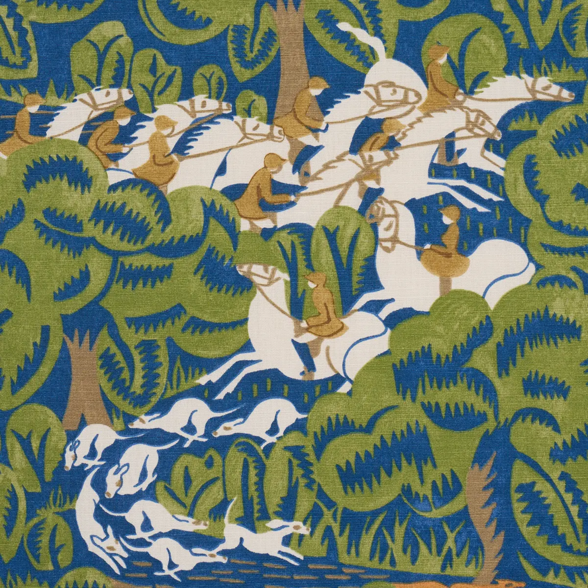 MARGARET SCHLOEMAN'S FOX CHASE_ NAVY & GREEN