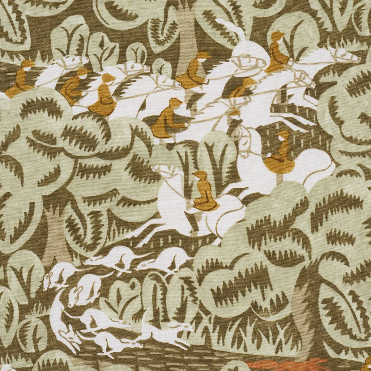 MARGARET SCHLOEMAN'S FOX CHASE_ SAGE & SOFT BROWN