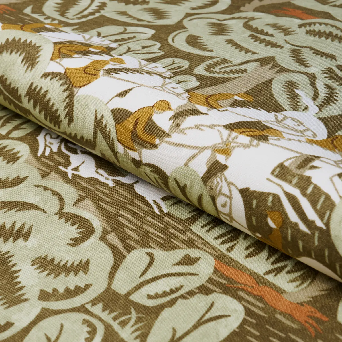 MARGARET SCHLOEMAN'S FOX CHASE_ SAGE & SOFT BROWN