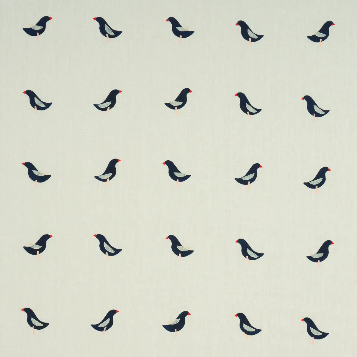 BIRDS HAND-BLOCK PRINT_ BLACK ON NATURAL