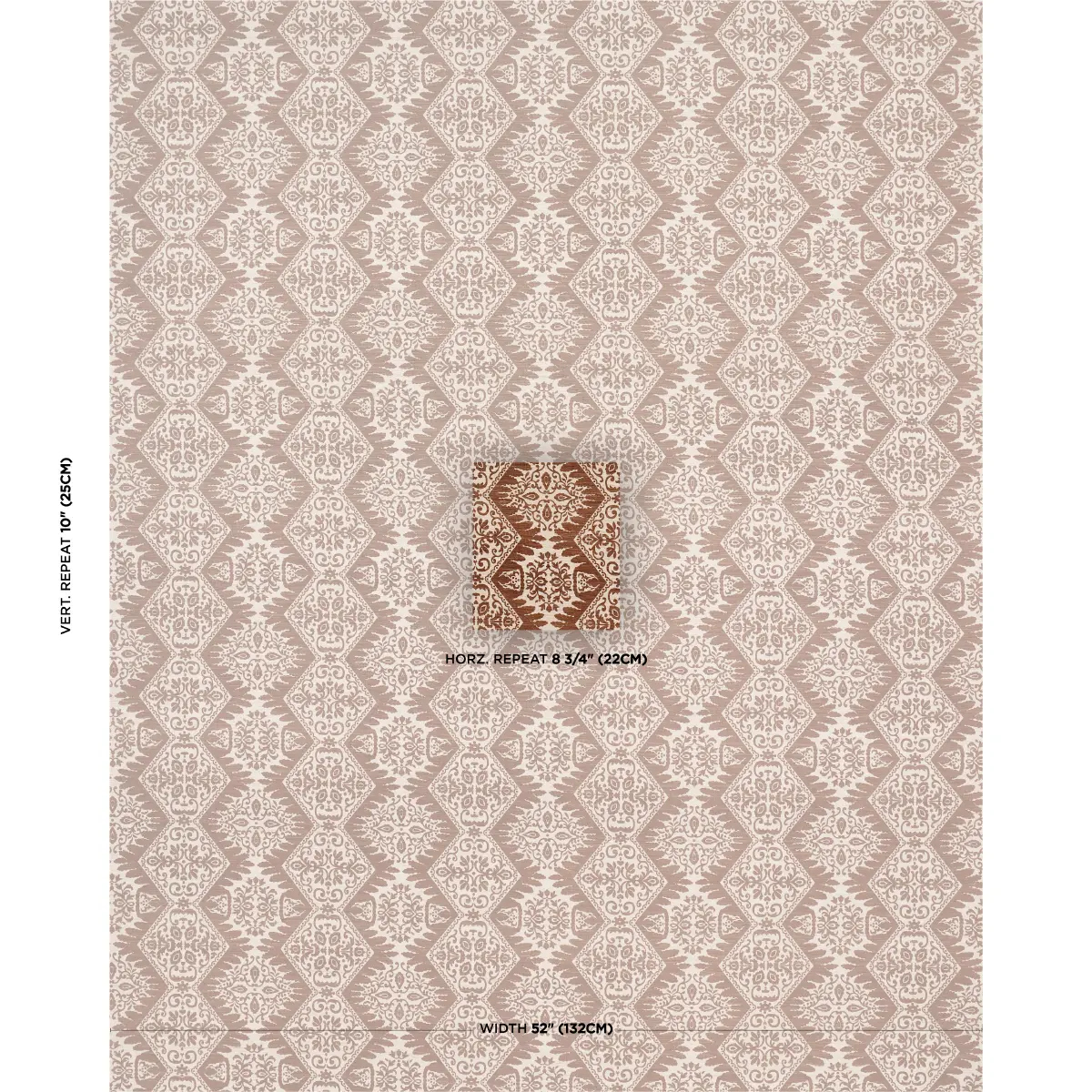 BERKELEY HAND PRINTED SILK_ CHESTNUT
