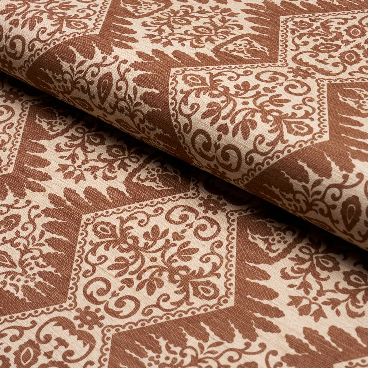 BERKELEY HAND PRINTED SILK_ CHESTNUT