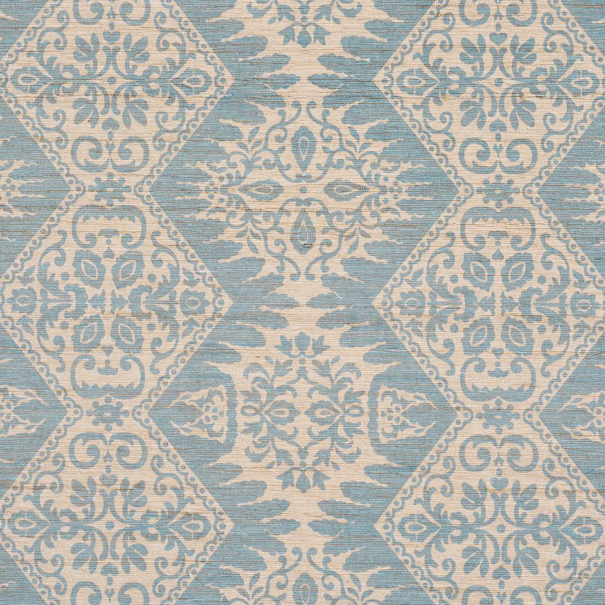 BERKELEY HAND PRINTED SILK_ CORNFLOWER