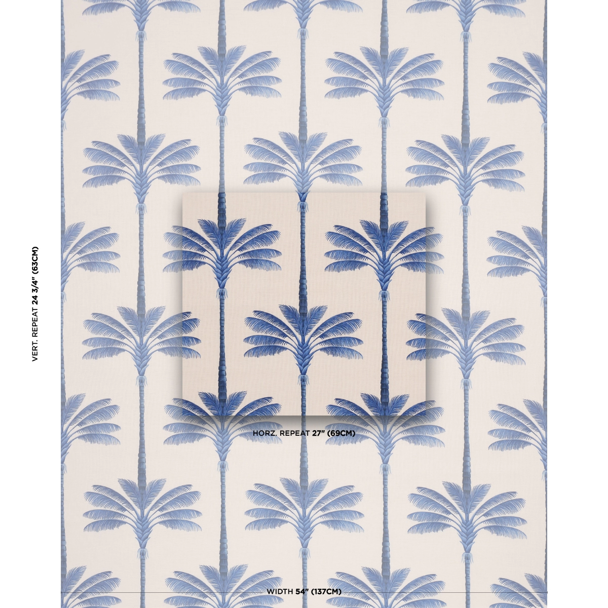 A PALM IS A PALM PRINT_ INDIGO PALM GROVE