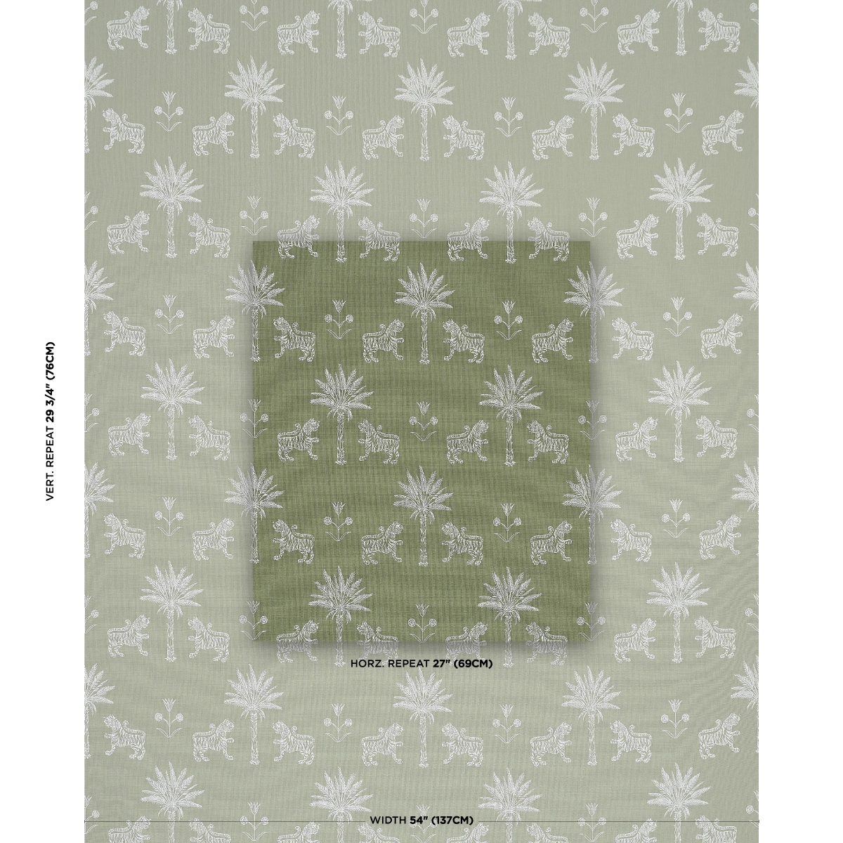 TIGER PALM SILHOUETTE OUTDOOR_ SAGE