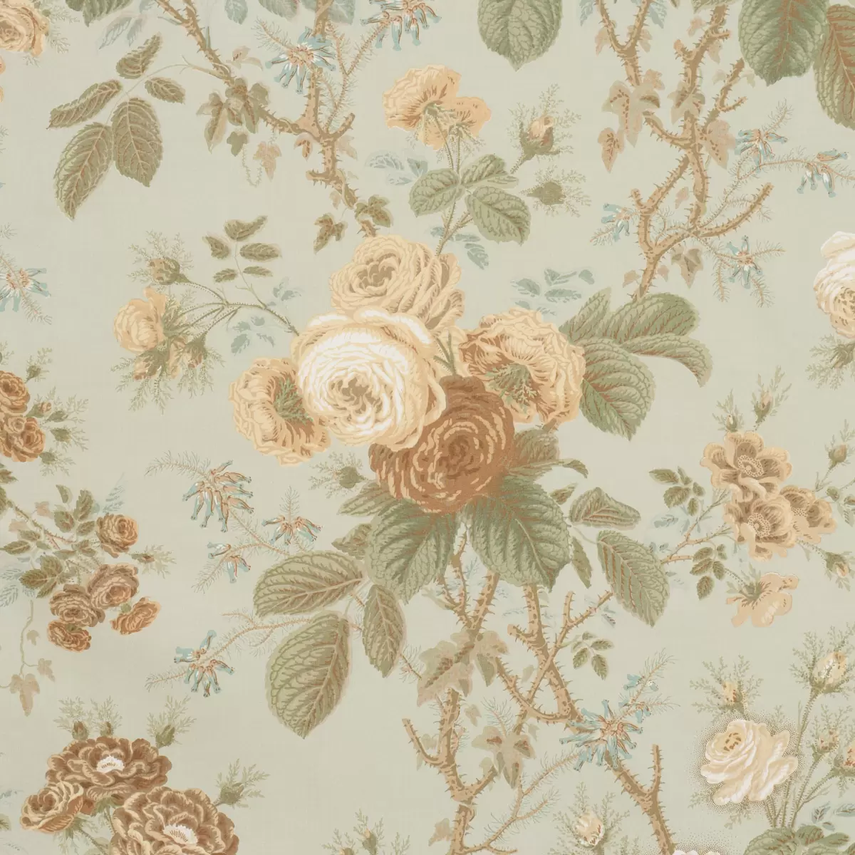 SHE WALKS IN BEAUTY CHINTZ_ CELADON