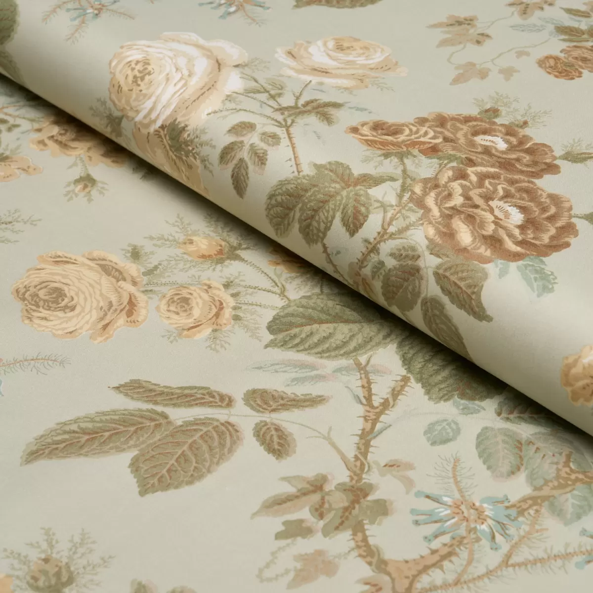 SHE WALKS IN BEAUTY CHINTZ_ CELADON