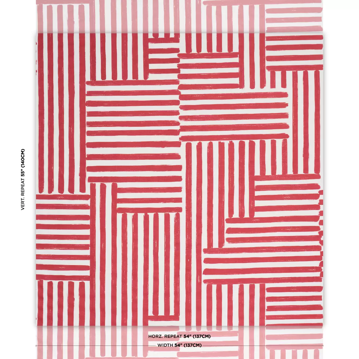 PARSON'S STRIPE HAND PRINT_ RED