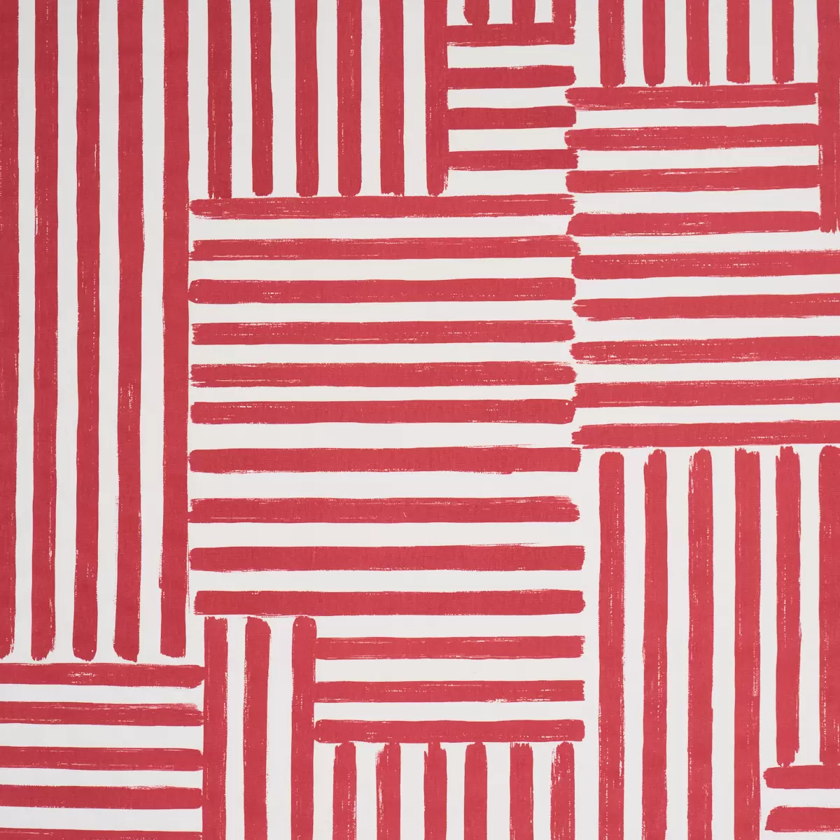 PARSON'S STRIPE HAND PRINT_ RED