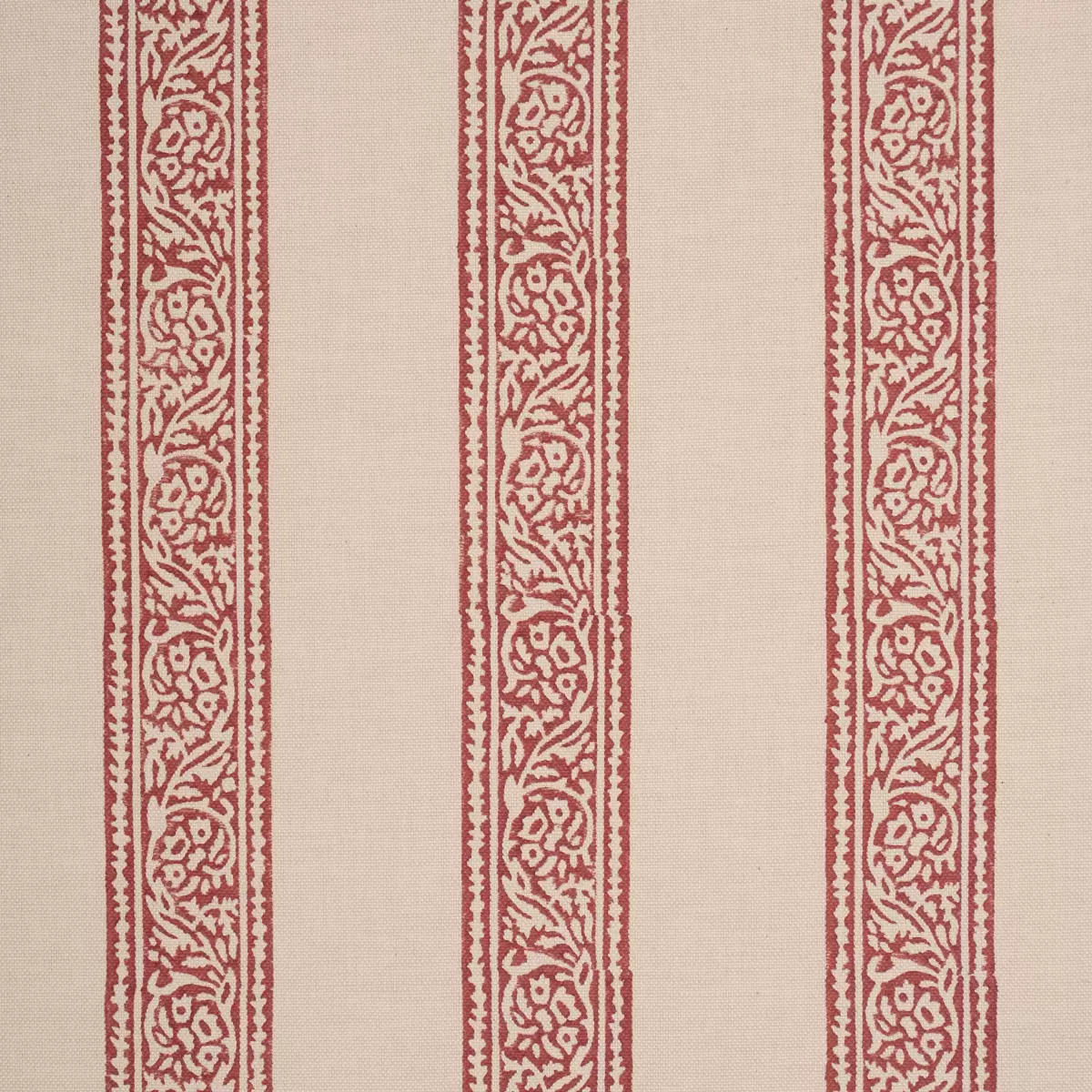 MAHDAVI STRIPE HAND-BLOCK PRINT_ RED