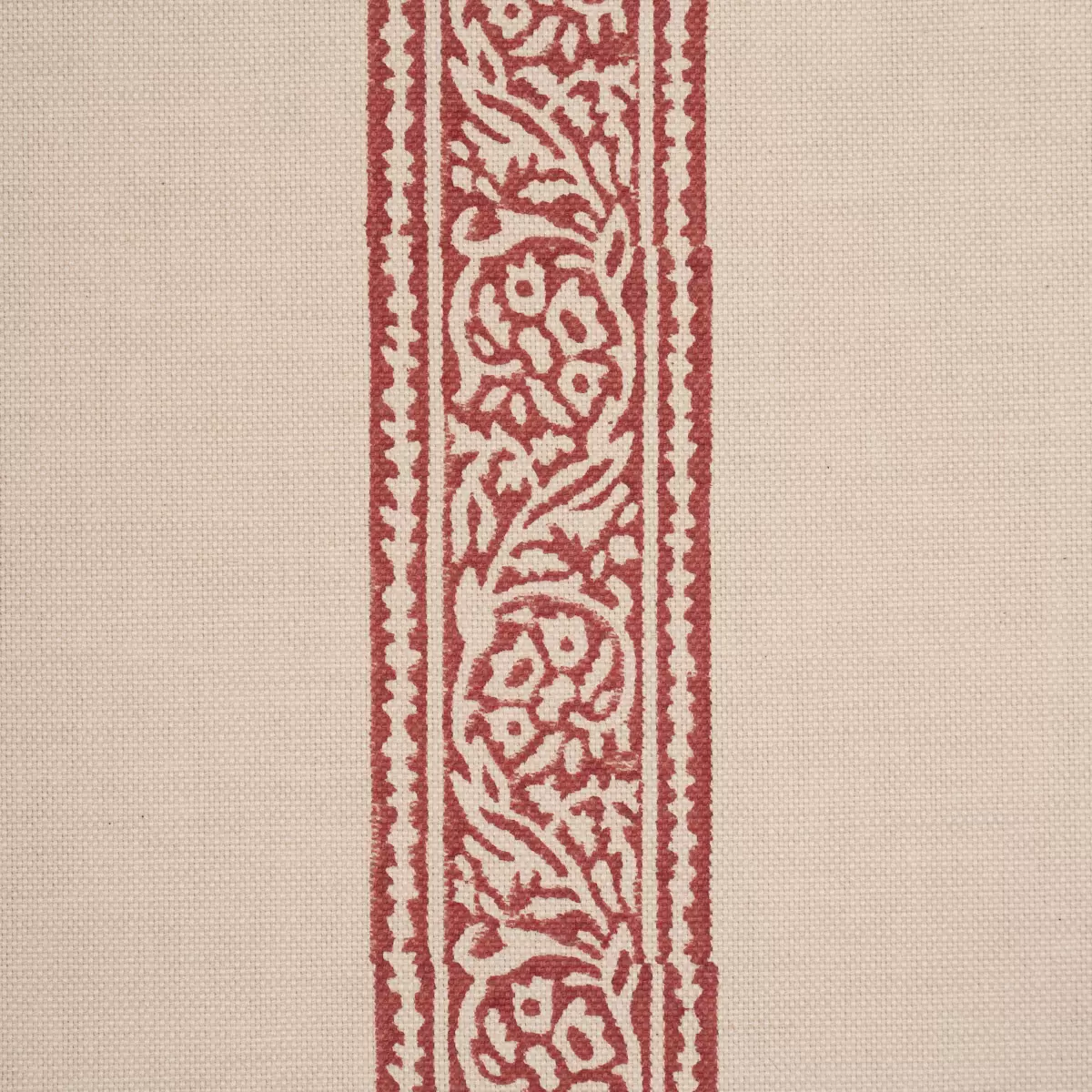 MAHDAVI STRIPE HAND-BLOCK PRINT_ RED