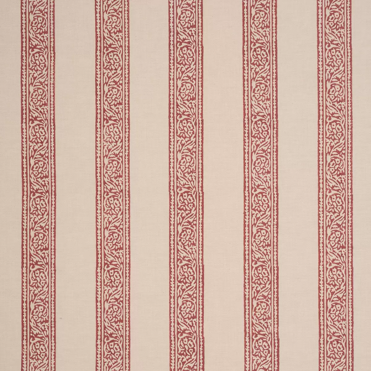 MAHDAVI STRIPE HAND-BLOCK PRINT_ RED