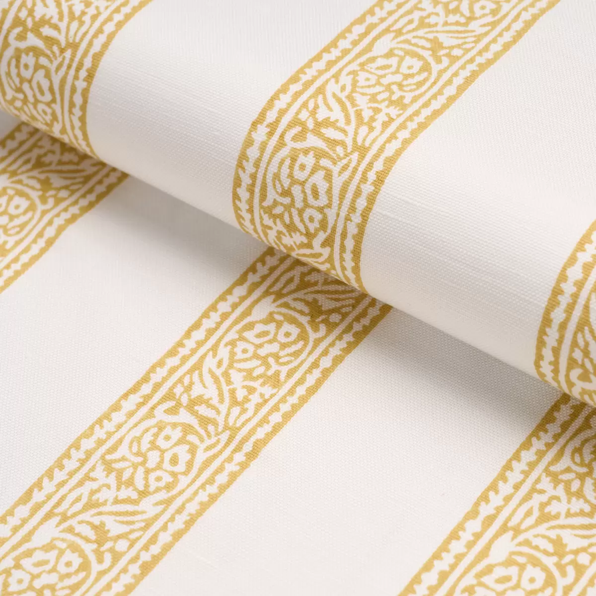 MAHDAVI STRIPE HAND-BLOCK PRINT_ YELLOW