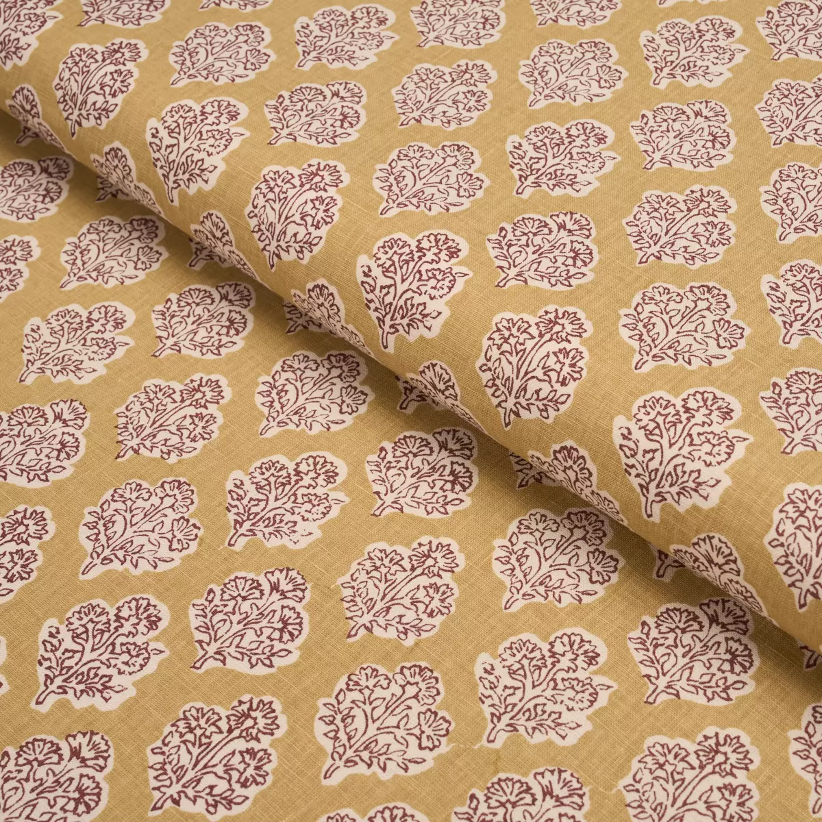 MANALI HAND-PRINT_ RED & MUSTARD