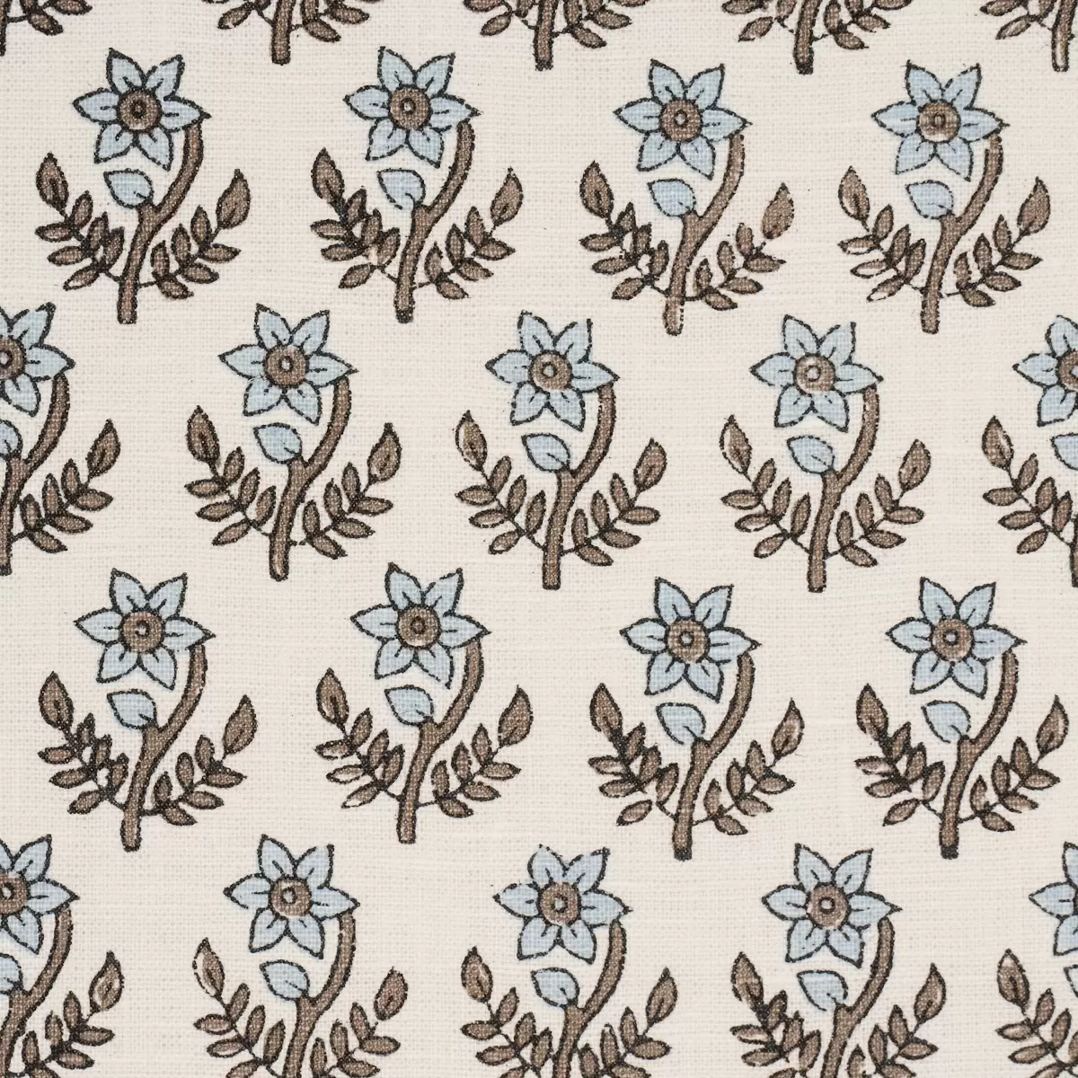 AMISHA HAND-PRINT_ BLUE & BROWN
