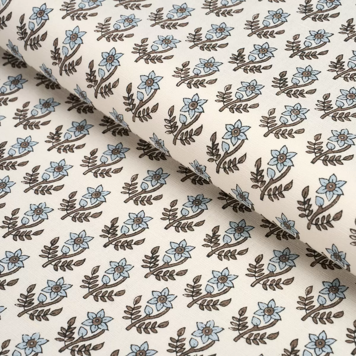 AMISHA HAND-PRINT_ BLUE & BROWN