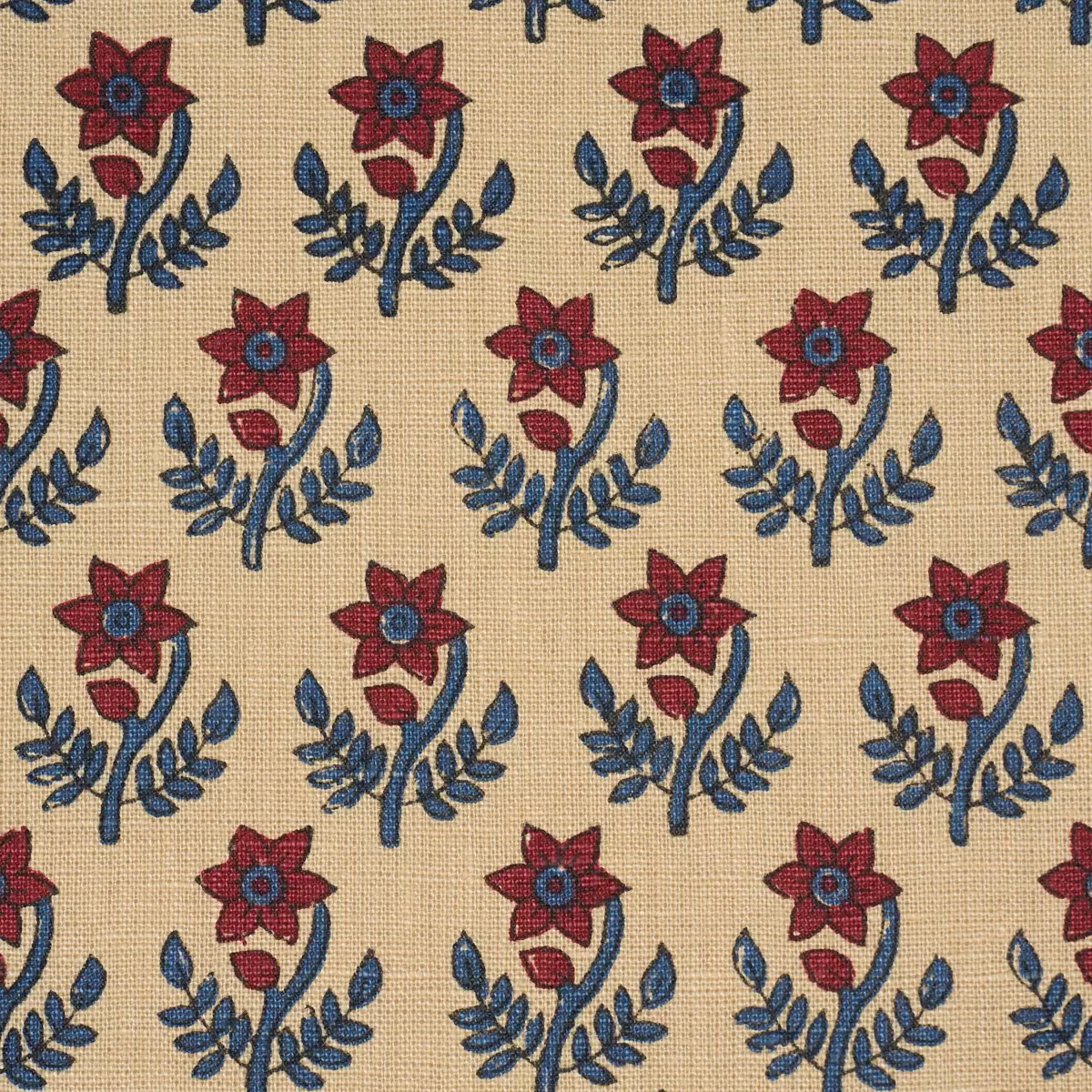 AMISHA HAND-PRINT_ RED & INDIGO