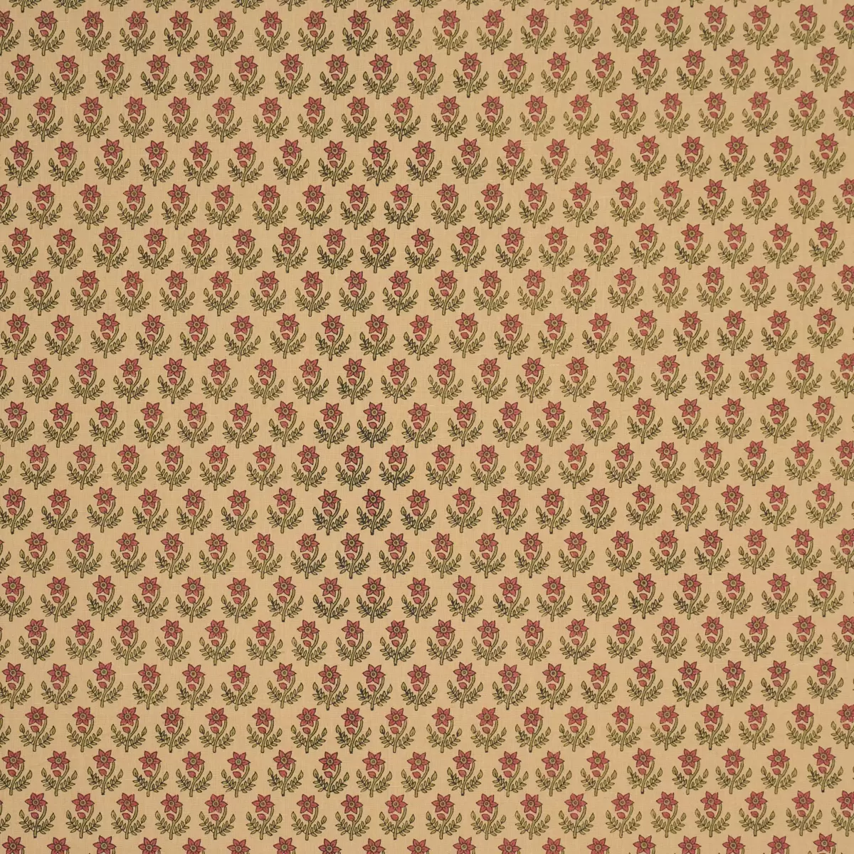 AMISHA HAND-PRINT_ RED & MUSTARD