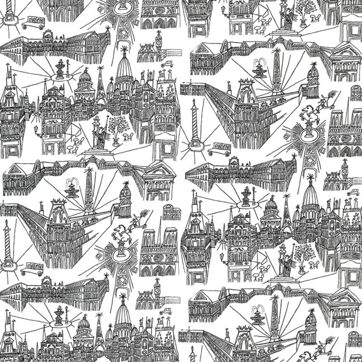 VIEWS OF PARIS_ BLACK ON WHITE