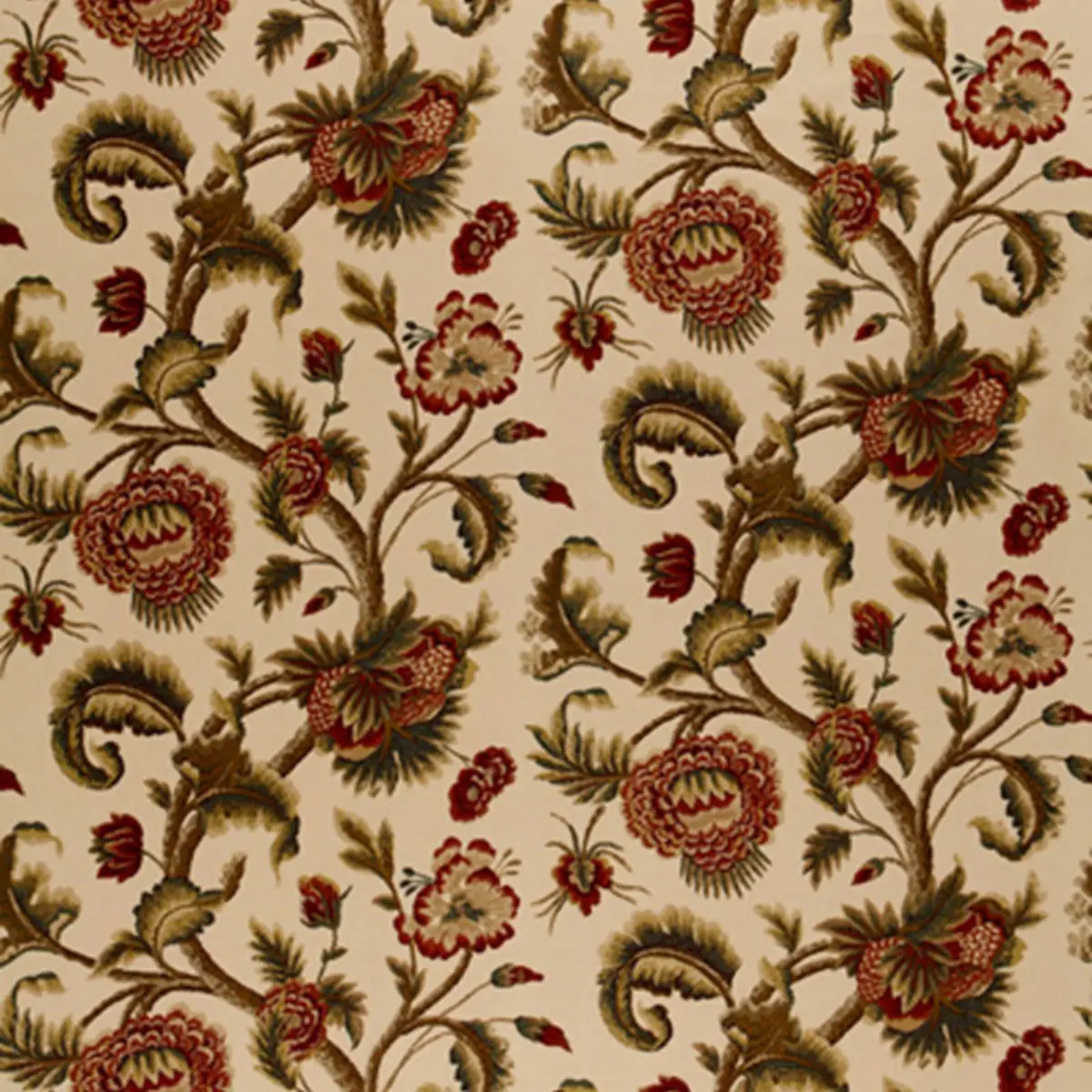 JACOBEAN PRINTED CREWEL_ BURNISHED SAGE