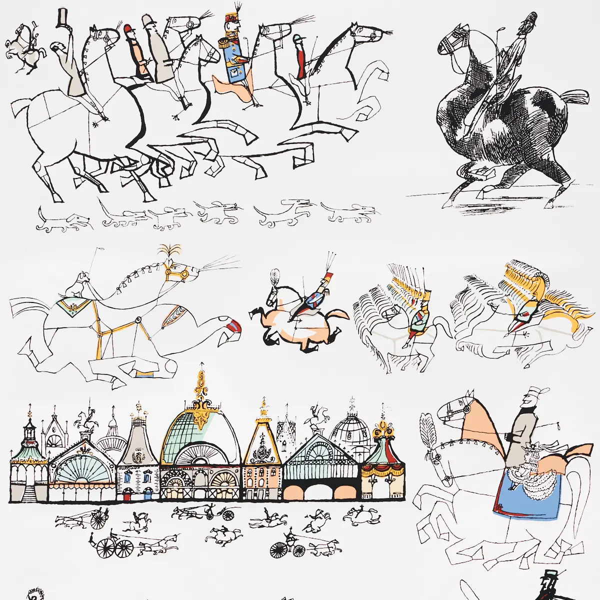 Horses_ MULTI ON WHITE
