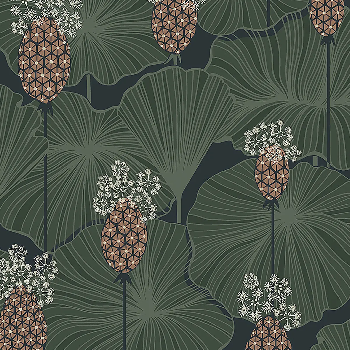 UMBRELLA LEAVES_ NAVY