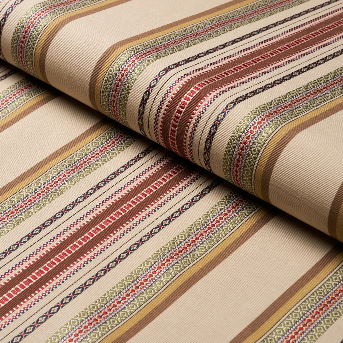 WELLINGTON STRIPE_ MULTI ON PECAN